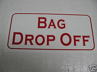 Vintage style BAG DROP OFF Sign Golf Wedge ball Tin