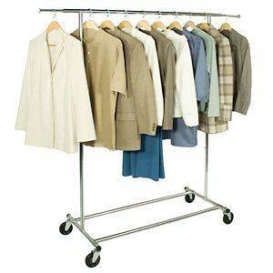  Rolling Commercial Clothing Garment Retail Display Clothes Rack CR SWF