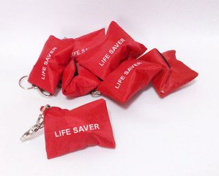   Lot Mouth to Mouth Face Shield CPR+2 Gloves First Aid Kit Red Pouch