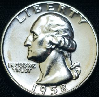 1958 Washington Quarter ~ Silver Proof Coin # 2012 499