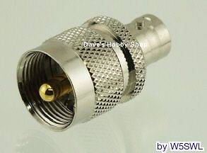 Coax Adapter BNC Female to UHF PL 259 Male by W5SWL