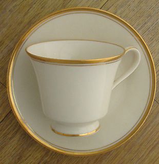 Noritake Ivory China Viceroy coffee tea cup & saucer (s) with gold 