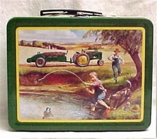   Deere Lunch Box LunchBox Metal Collectible Tin New Turtle Trouble Deer