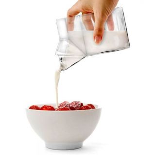 The mini Half Pint Creamer Coffee Drinking Milk Carton Glass Cup Funny 