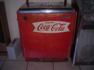 Vintage 1950 GBV 50 Coca Cola Cooler Parts or Restoration Glasco 