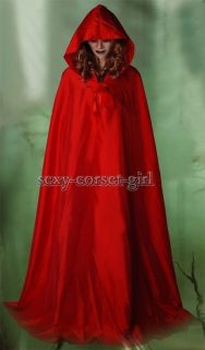   Cloak Little Red Riding Hood Vampire Roleplay Cape Costume A2776_red