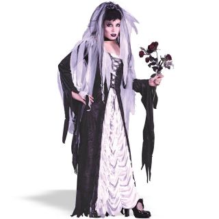 Corpse Coffin Bride Halloween Fancy Dress Monster Wife Ghost Costume 