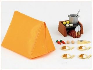 SYLVANIAN FAMILIES SCHOOL CAMPING BARBEQUE SET W/ TENT CURRY RICE FISH 