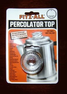 REPLACEMENT PERCOLATOR GLASS TOP *NEW* 13/16 to 1 1/12