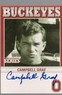 Campbell Graf autograph Ohio State tk legacy B101