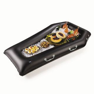 retired halloween chip n dip coffin INFLATABLE table decor treats 