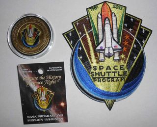 Space Shuttle Coin Flown In Space, Patch, Pin Collection Medallion 