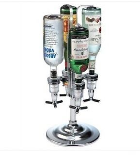 NEW Global Decor 170 Rotating 4 Bottle 1 1/2 Ounce Bar Tap Drink Wine 