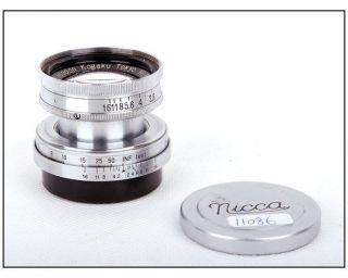 Rare* Nicca Nikkor  H.C 50mm f/2 L39 screw mount silver 50/F2 EX+