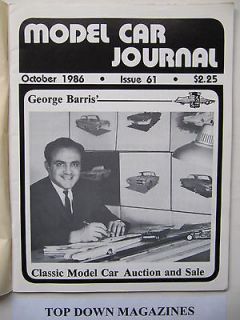 Model Car Journal Magazine October 1986 #61 George Barris 