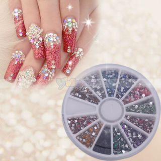 3000X2mm Nail Art Rhinestones Square Glitters Tips Manicure Deco Wheel 