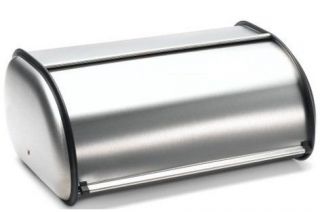   Stainless Steel Rolltop Kitchen Bread Box Bin Storage 16.5 X 10 X 8