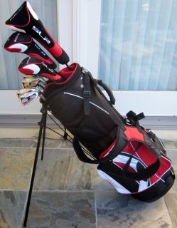 NEW Tall Mens Complete Golf Clubs Set Driver Wood Hybrid Irons Putter 