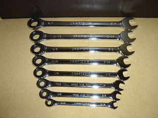   8pc POLISHED SAE COMBINATION RATCHETING WRENCH SET NEW WRENCHES