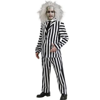 Adult Horror Comedy Movie STD Beetlejuice Deluxe Stripe Suit Halloween 