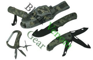 New ACU German Combat Camo Knife and Tool Set – Flashlight 