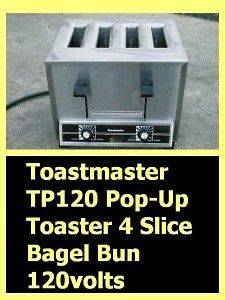 Toastmaster TP120 Pop Up Toaster 4 Slice Bagel Bun