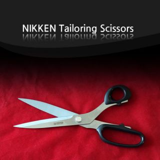 Nikken}Stainless Steel TAYLOR SCISSORS FABRIC CUTTING Made in Japan 