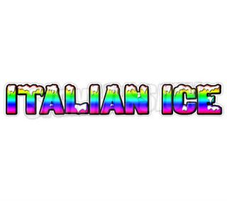 ITALIAN ICE Concession Decal sign cart trailer stand sticker equipment 