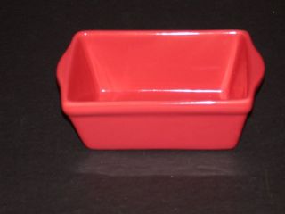 Mini Loaf Dish for Meatloaf Bread ~ Oven & Dishwasher Safe ~ Red ~ 3.5 
