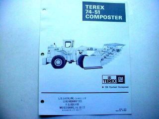 PiecesTerex 33C Wheel Loader, 74 51 Composter & More