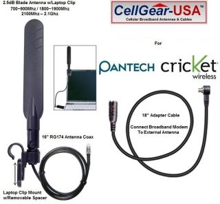   Pantech UM185 UM185C USB Modem Blade External Antenna w/Laptop Clip