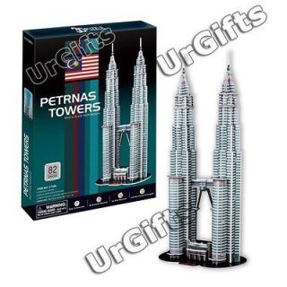 Paper 3D Puzzle Model Malaysia Petronas Twin Towers Kuala Lumpur NEW