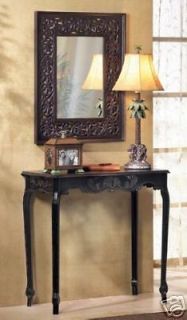 French Chic Black scallop console table Hall Sofa table
