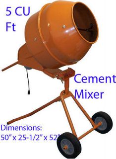 CU Ft Portable Cement Concrete Mixer Tall