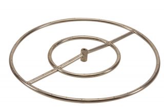 24 Round Stainless Steel Fire Pit Burner Ring   Propane (LP)