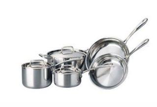 Tramontina 8 Piece 18/10 Stainless Steel TriPly Clad Cookware Set