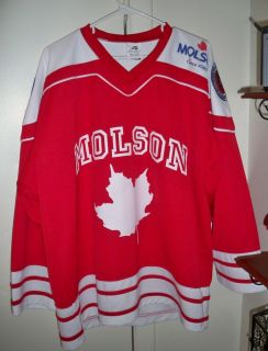 Molson Beer Canandian Hockey Hall Of Fame Jersey Size Large