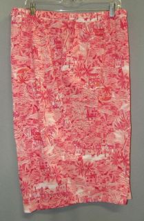 Plus Size 5X Pajama Bottoms Pants Bermuda Length Pink Cabana Serenada