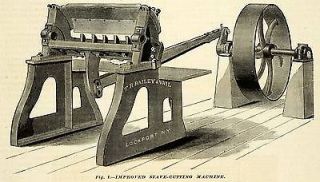 1874 Print Stave Cutting Machine Barrel Making Antique Bailey & Vail 