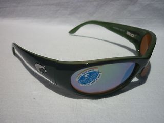 COSTA DEL MAR Swordfish Sunglasses POLARIZED Black Green/Green Mirror 