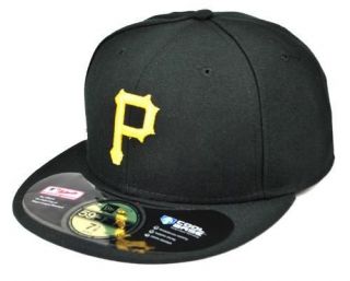 NEW ERA HAT 59FIFTY PITTSBURGH PIRATES GAME HAT CAP BLACK GOLD FITTED 
