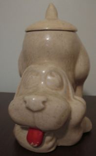 Vintage McCoy Art Pottery Thinking Puppy Dog Cookie Jar