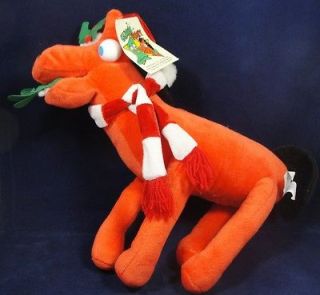 Poseable 13.5 Pokey The Horse Christmas Plush w/ Santa Hat Mistletoe 