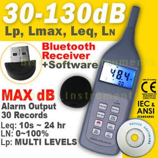   Noise Sound Pressure Level Meter 30~130 dB Decibel + CD Bluetooth