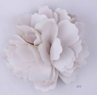 1pc New pink Stain Silk Peony Wedding party Corsage Hair Clip Brooch 