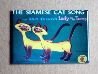 Siamese Cat Song FRIDGE MAGNET album cover vintage style
