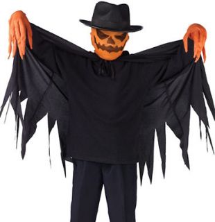 Boys Scary Pumpkin Head Ghost Kids Halloween Costume
