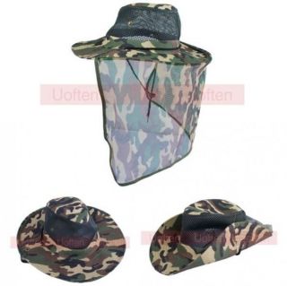  Unisex Military Army Jungle Mesh Fishing Camouflage Net Cowboy Hat