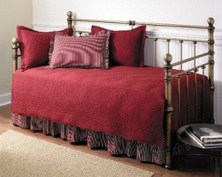 Trellis Collection 5 Piece Daybed Set, Scarlet New
