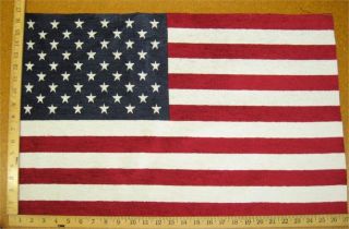 US Flag Chenille Pillow and Craft Panel Fabric